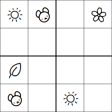 Kids Sudoku 4x4 - Medium