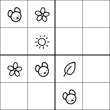Kids Sudoku 4x4 - Medium