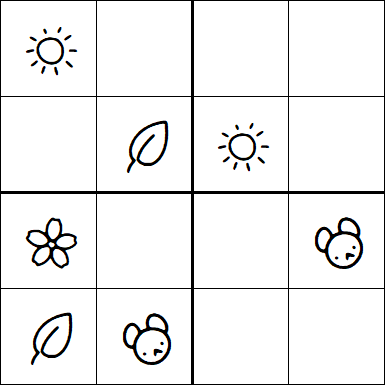 Kids Sudoku 4x4 - Moyen