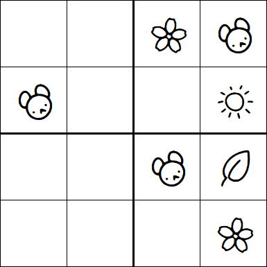 Kids Sudoku 4x4 - Medium