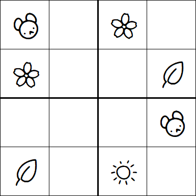 Kids Sudoku 4x4 - Medium