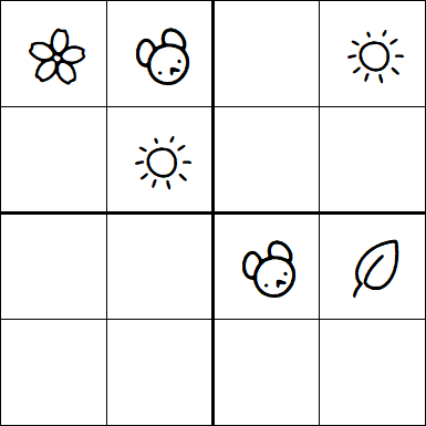 Kids Sudoku 4x4 - Medium