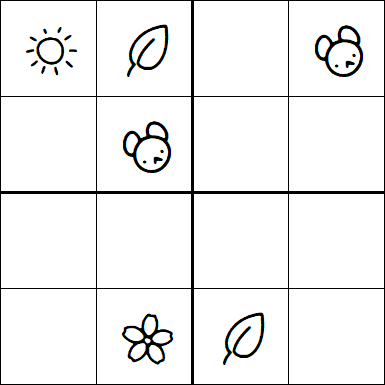Kids Sudoku 4x4 - Medium