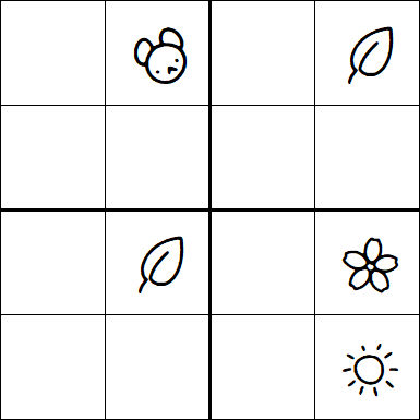 Kids Sudoku 4x4 - Medium