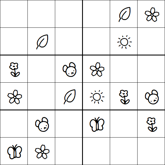 Kids Sudoku 6x6 - Easy