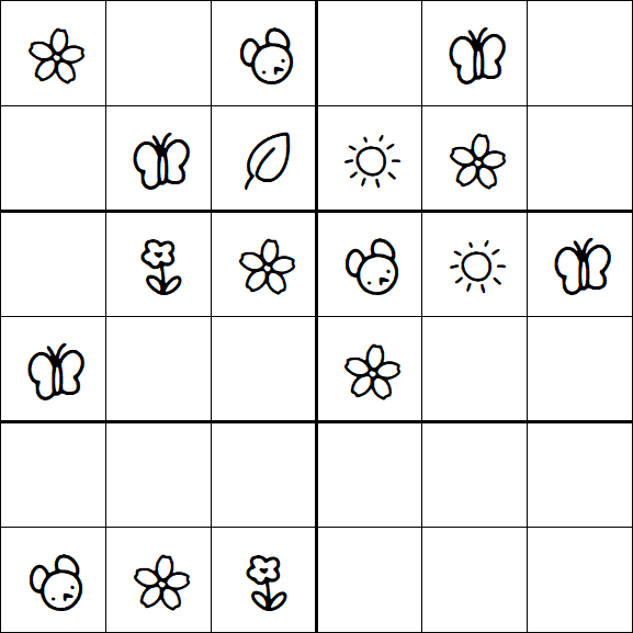 Kids Sudoku 6x6 - Easy