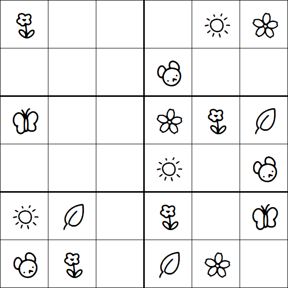 Kids Sudoku 6x6 - Easy