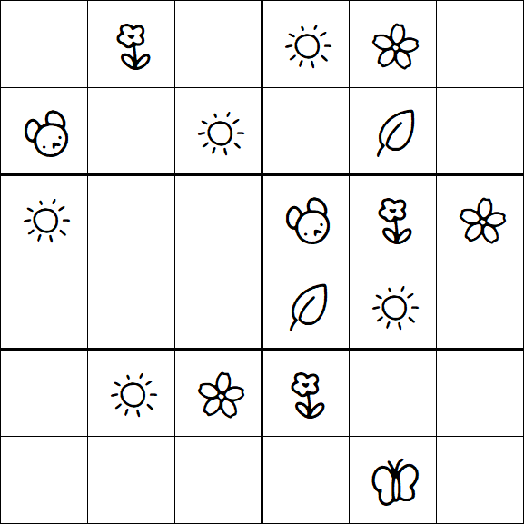 Kids Sudoku 6x6 - Easy