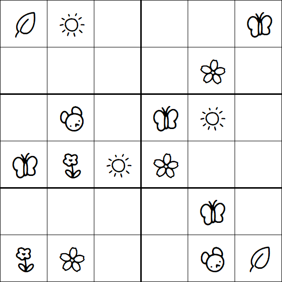 Kids Sudoku 6x6 - Fácil