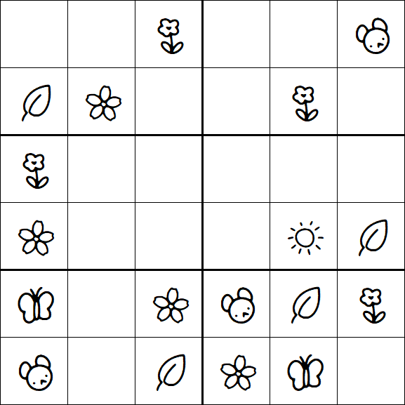 Kids Sudoku 6x6 - Fácil