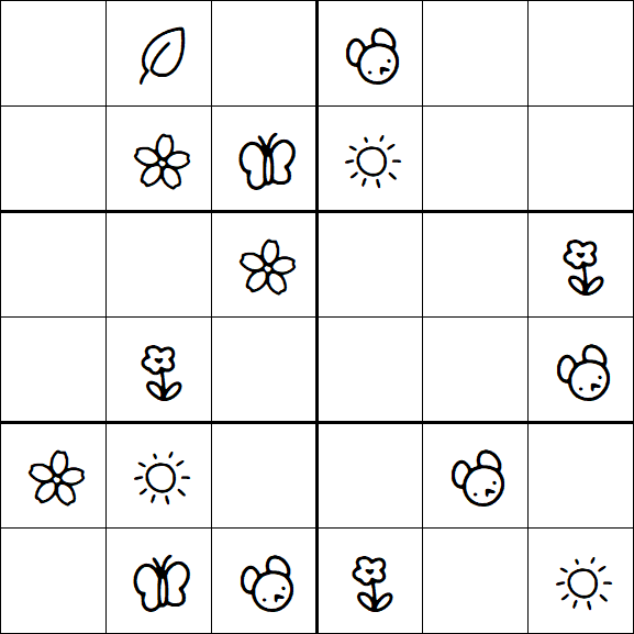 Kids Sudoku 6x6 - Fácil