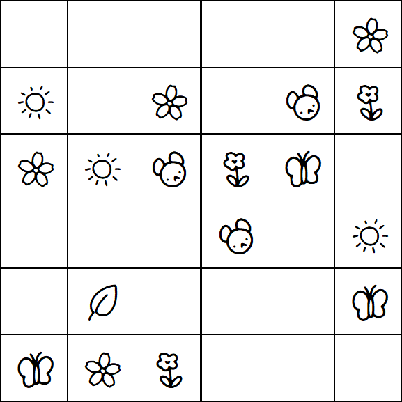 Kids Sudoku 6x6 - Fácil
