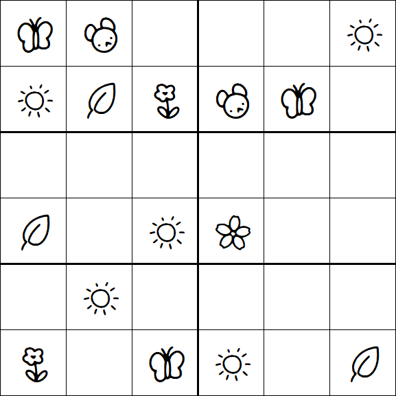 Kids Sudoku 6x6 - Fácil