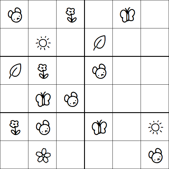 Kids Sudoku 6x6 - Easy