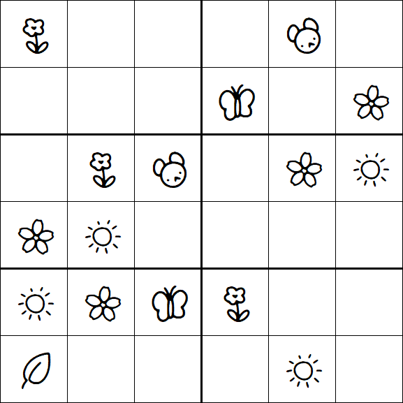 Kids Sudoku 6x6 - Easy