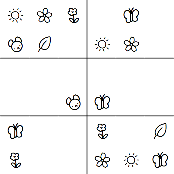 Kids Sudoku 6x6 - Easy