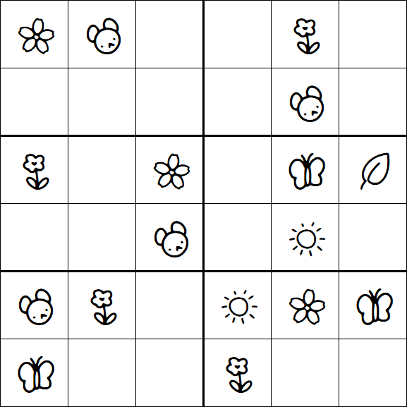 Kids Sudoku 6x6 - Simple