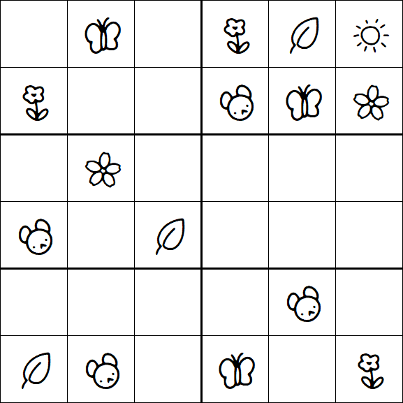 Kids Sudoku 6x6 - Fácil