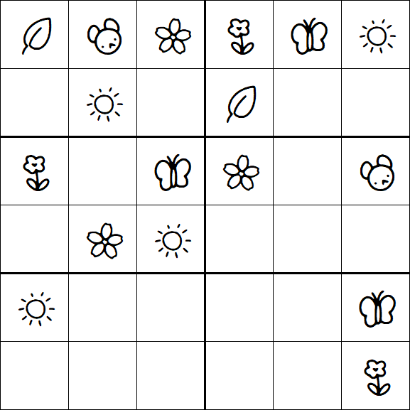 Kids Sudoku 6x6 - Fácil