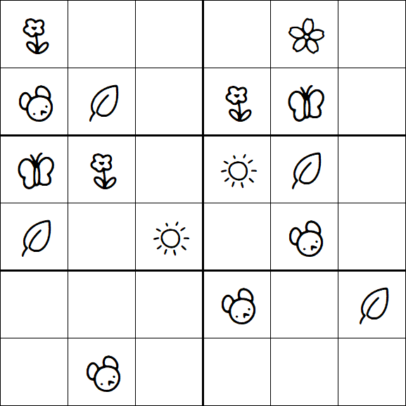 Kids Sudoku 6x6 - Fácil