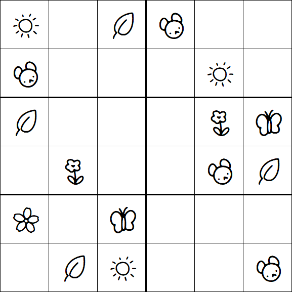Kids Sudoku 6x6 - Fácil