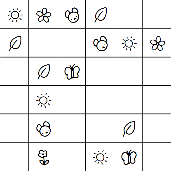 Kids Sudoku 6x6 - Fácil