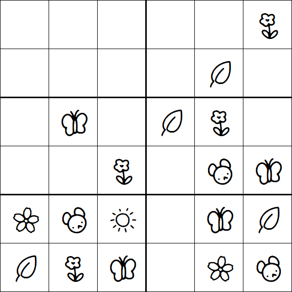 Kids Sudoku 6x6 - Fácil