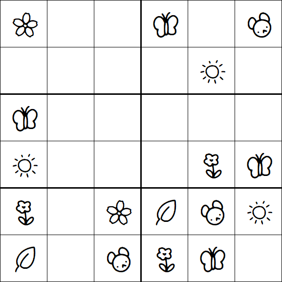 Kids Sudoku 6x6 - Fácil