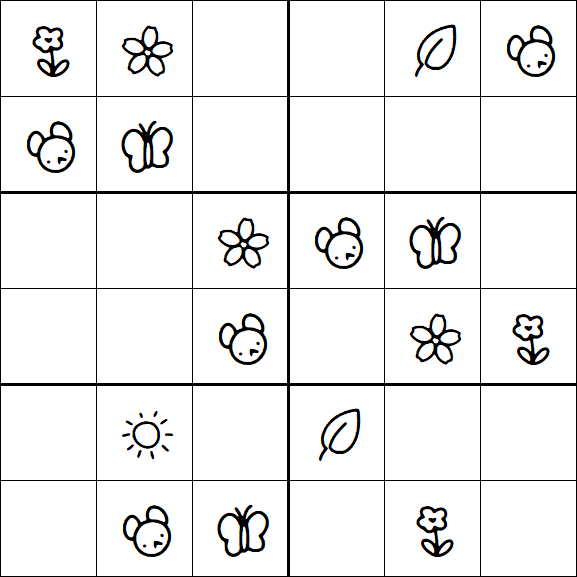 Kids Sudoku 6x6 - Fácil