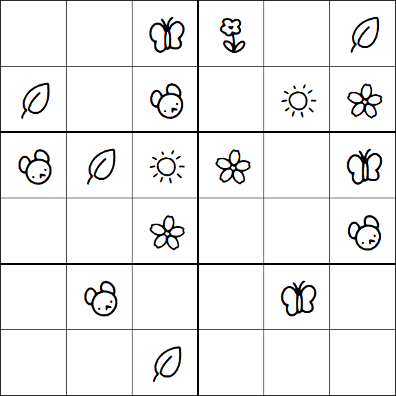 Kids Sudoku 6x6 - Fácil