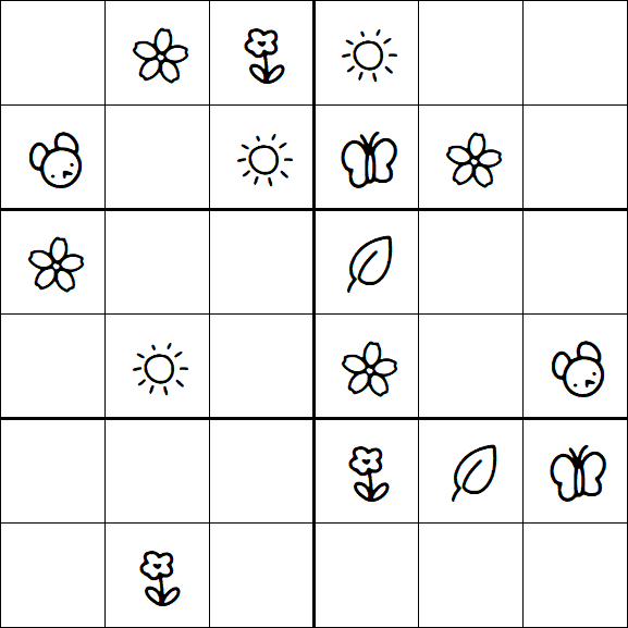 Kids Sudoku 6x6 - Fácil