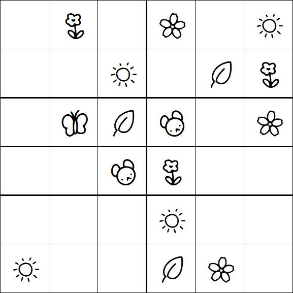 Kids Sudoku 6x6 - Fácil