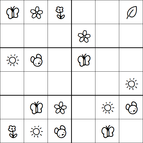 Kids Sudoku 6x6 - Fácil