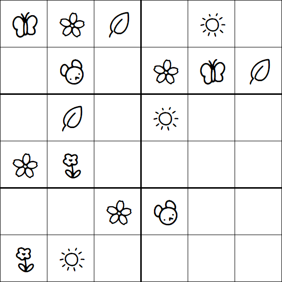 Kids Sudoku 6x6 - Fácil