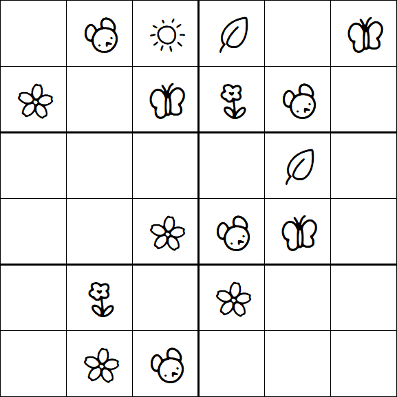 Kids Sudoku 6x6 - Fácil
