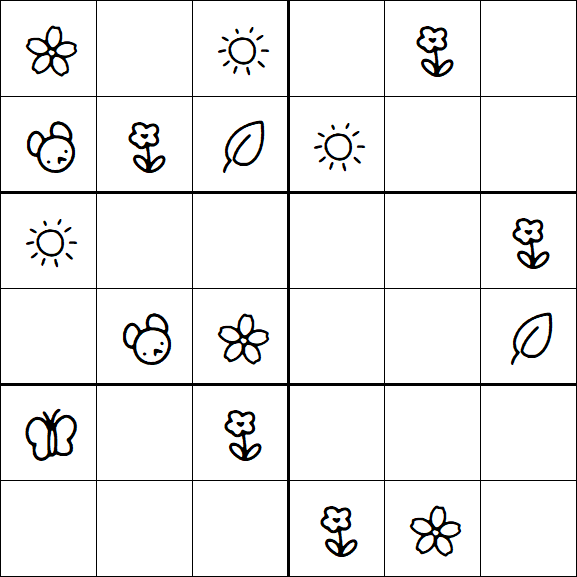 Kids Sudoku 6x6 - Simple