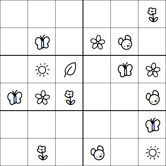 Kids Sudoku 6x6 - Easy