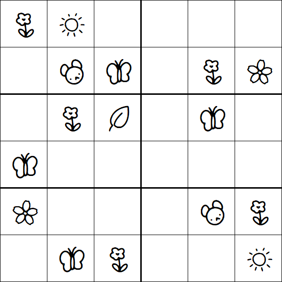 Kids Sudoku 6x6 - Fácil