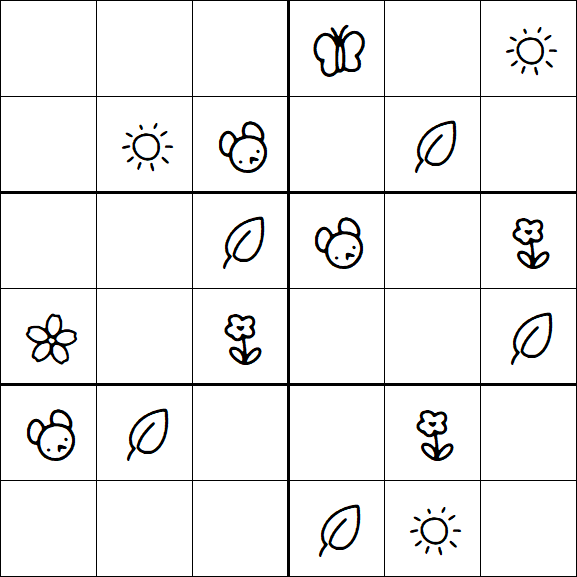Kids Sudoku 6x6 - Fácil