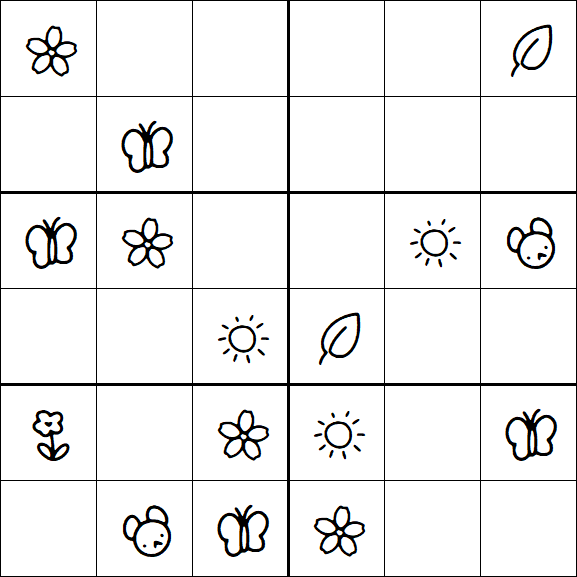 Kids Sudoku 6x6 - Fácil