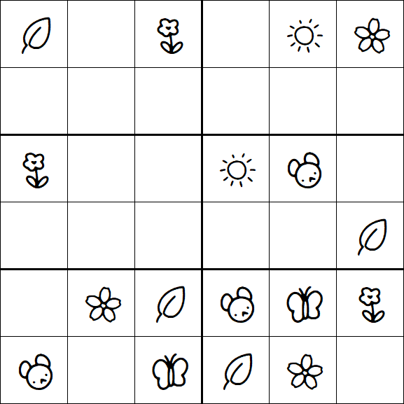Kids Sudoku 6x6 - Fácil