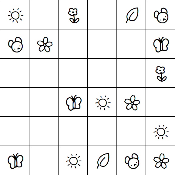 Kids Sudoku 6x6 - Fácil
