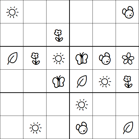 Kids Sudoku 6x6 - Fácil