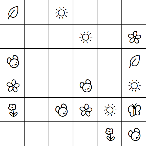 Kids Sudoku 6x6 - Fácil