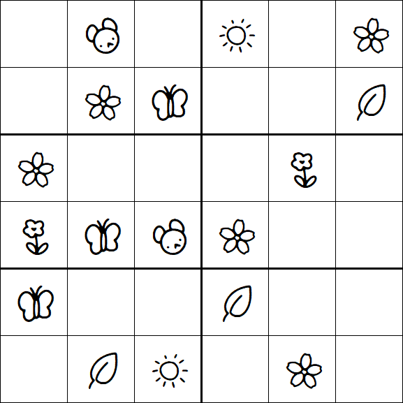 Kids Sudoku 6x6 - Easy