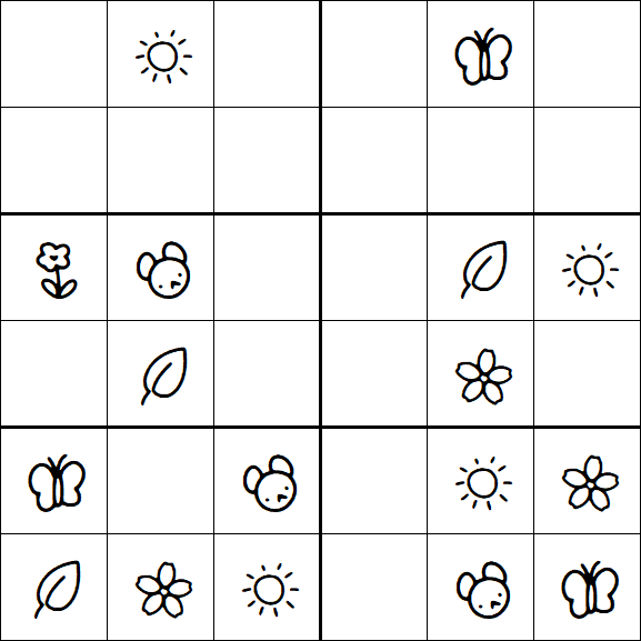 Kids Sudoku 6x6 - Simple