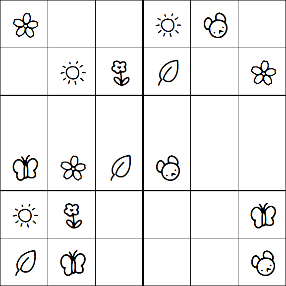 Kids Sudoku 6x6 - Easy