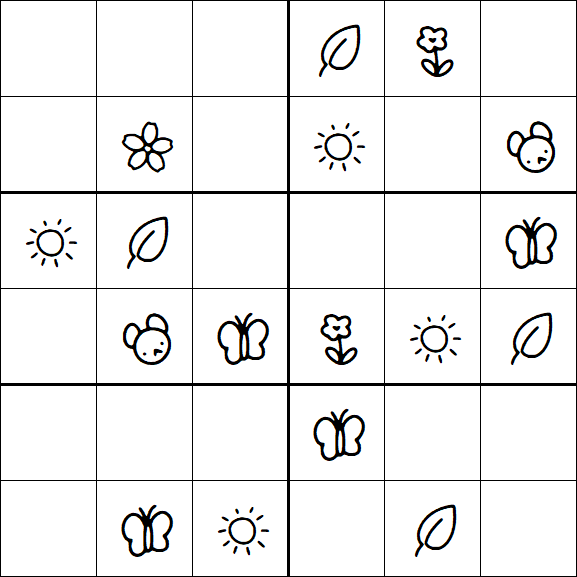 Kids Sudoku 6x6 - Easy