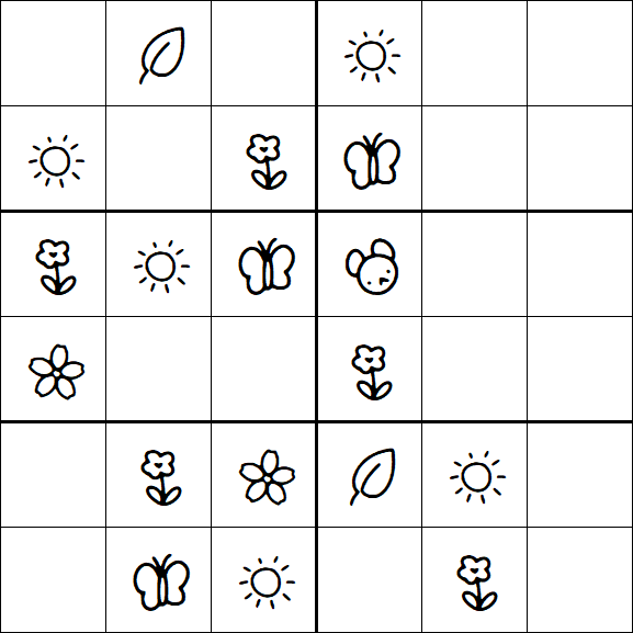 Kids Sudoku 6x6 - Fácil