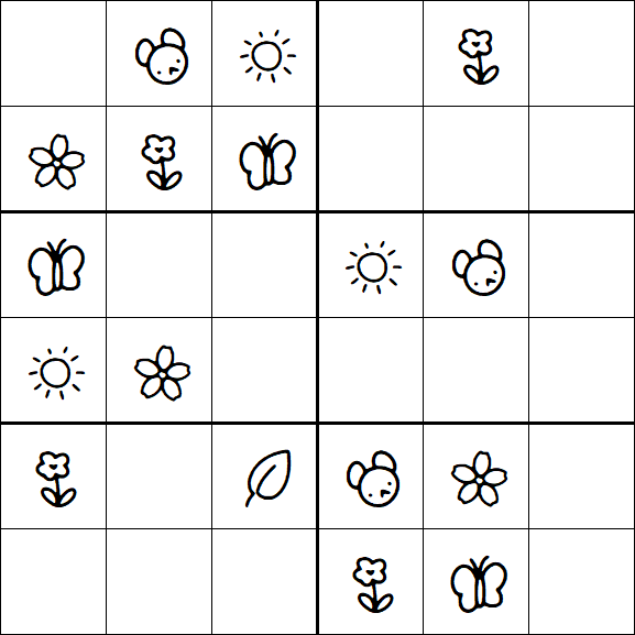 Kids Sudoku 6x6 - Easy